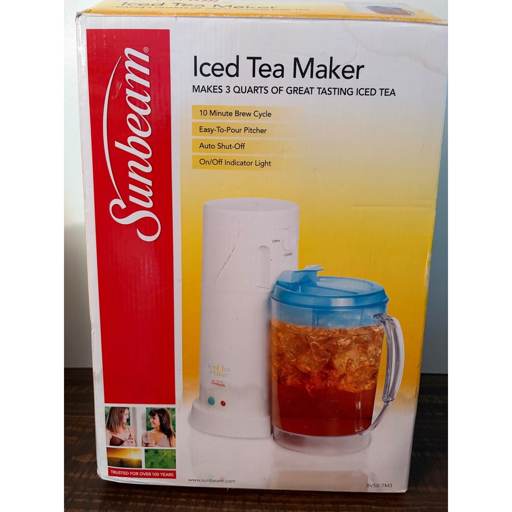 Sunbeam Iced Tea Maker 3 Quart Complete BVSB-TM3 New in Box